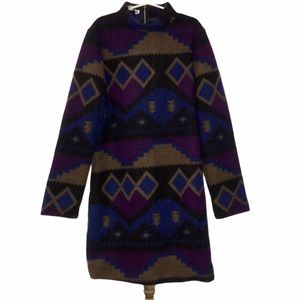 Azimao aztec Southwestern boho print dress size S